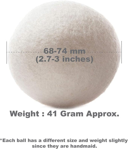 Wooland Wholesale Bulk Laundry XL Premium Wool Dryer Balls - 100% New Zealand Organic Wool Natural Fabric Softener for Sensitive Skin, Babies (200 Count)