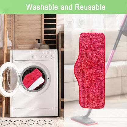 MalhSlix 8 Pack Microfiber Replacement Steam Mop Pads Compatible for Schenley Steam Mop Cleaner, Washable and Reusable Replacement Mop Pads