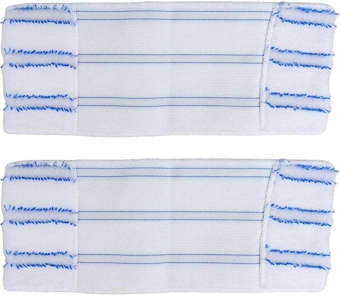FABULETTA 2 Pack Replacement Mop Pads for Vaporflexi Brush, Microfibre Cleaning Cloths for Eco Pro 3.0 with Scrubbing Strips, Reusable Washable Floor Refills for Tough