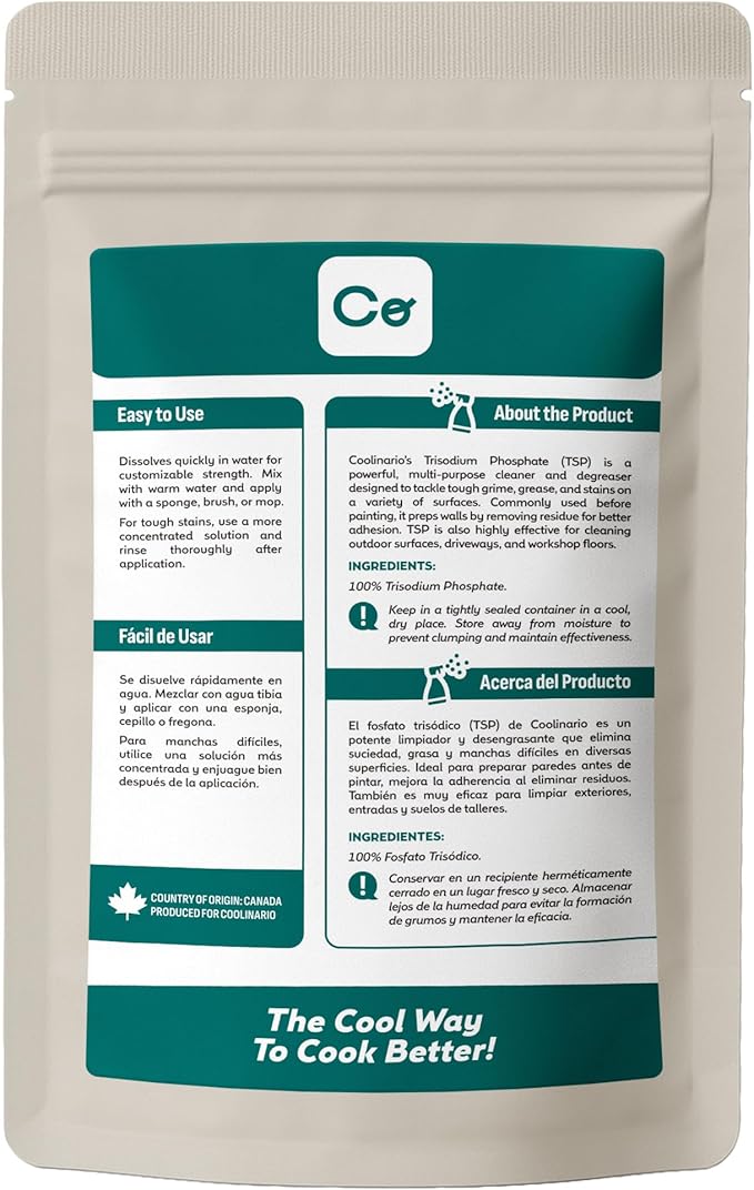Trisodium Phosphate - TSP Cleaner (4 Oz) Heavy-Duty Cleaner & Degreaser for Walls, Floors & Outdoor Surfaces | Removes Grease, Dirt & Stains | Ideal for Home & Industrial Use