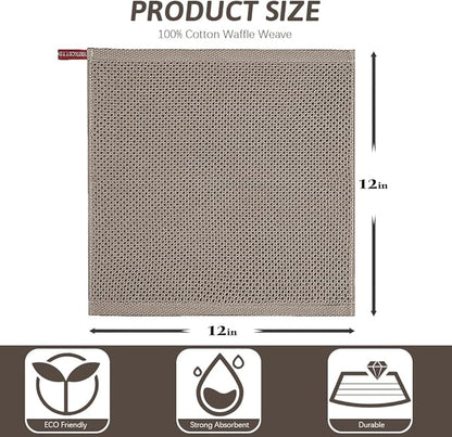 Nialnant 12 Pack Dish Towels,100% Cotton Kitchen Towels,Soft and Absorbent Kitchen Dish Rags, Dish Towels for Washing Dishes-12x12 Inch