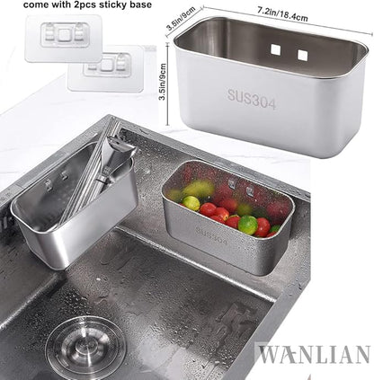 Stainless Steel Sink Strainer Kitchen Food Catcher Sink Strainer Basket for Filter Kitchen Waste and Wash Vegetables Fruits