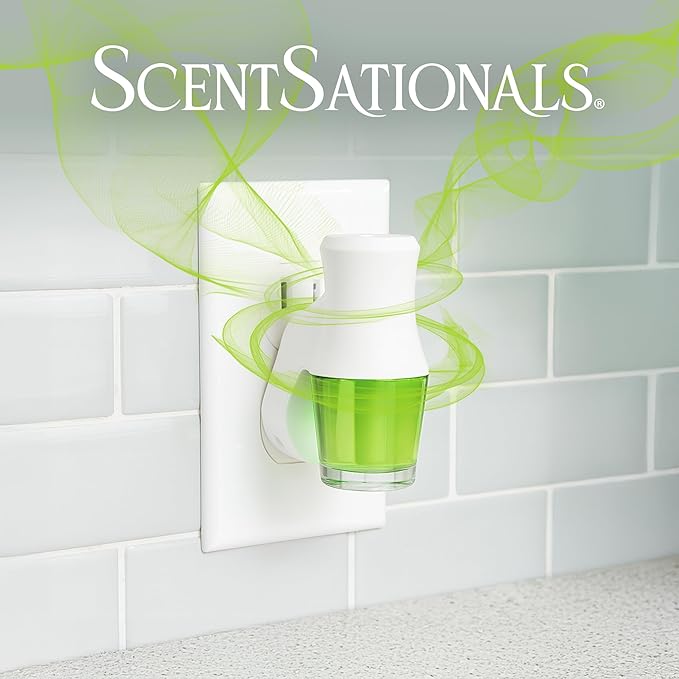 ScentSationals Lemon Lime Fizz Fragrance Oil Plug In Air Freshener Refills 3-Pack - Works with Scentsationals Wall Plugs, Long-Lasting Home Fragrance, 0.8 fl oz Each, Packaging May Vary