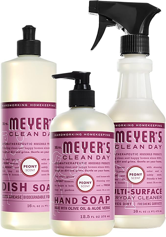 Mrs. MEYER'S Clean Day Limited Edition Scent Kitchen Basics Set (Peony)