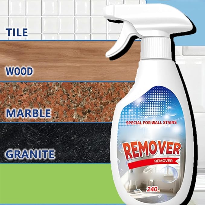 Highly Effective Removal Spray, Wall Cleaner Spray, Multi-Surface Cleaning Solution, Dirt, Dust And Stain Remover, Long-Term Protection, for Bathrooms, Kitchens, Tile, Fabric, Wood (2pcs)