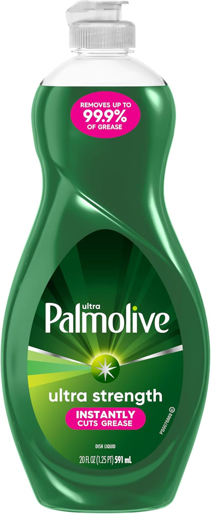 Palmolive Ultra Strength Liquid Dish Soap, Original Green, 20 Fluid Ounce(Packaging May Vary)