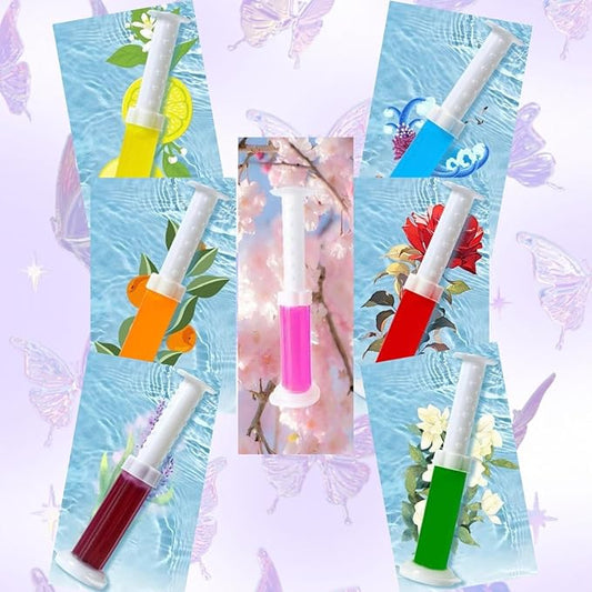 Toilet Gel, 98 Count 7 Kinds of Scent Toilet Bowl Cleaners, Toilet Stain Removal Cleaning Air Freshener (7 Pcs)
