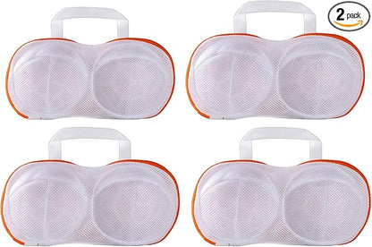 4Pcs Bra Mesh Laundry Bags for Delicates with Premium Zipper Bra Washing Bag for Laundry，Lingerie Bags for Washing Delicates underwear Support Frame Design,integrated washing and care