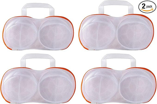 4Pcs Bra Mesh Laundry Bags for Delicates with Premium Zipper Bra Washing Bag for Laundry，Lingerie Bags for Washing Delicates underwear Support Frame Design,integrated washing and care