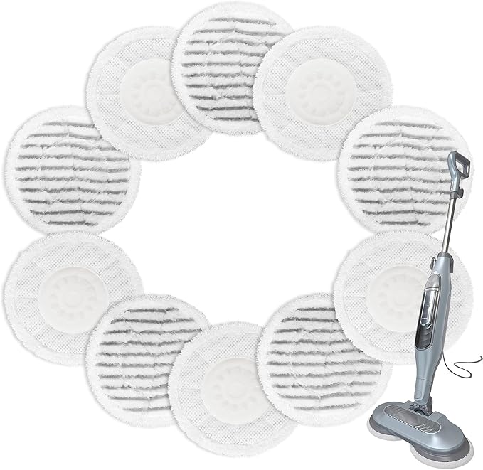 S8201 Steam Mop Pads Replacement for Shark S8201 S8001 S7001 S7201 S7000AMZ S7000 S7005 S7020 S7001C Steam Mop Steam & Scrub Dirt Grip Scrub Washable Pad