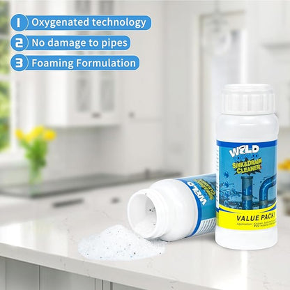 Wild Tornado Sink and Drain Cleaner,The Pipe Dredge Quick Unclog For Kitchen Toilet Sink Drain Quick Cleaning Tool.（3pcs）