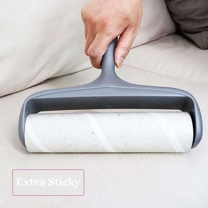 8 inch Large Surface Roller Refills Compatible with Scotch-Brite Pet Hair Pickup Extra Sticky Large Lint Roller Replacement 60 Easy-Tear Adhesive Sheets per Refill Pack of 6 Rolls 360 Sheets Total