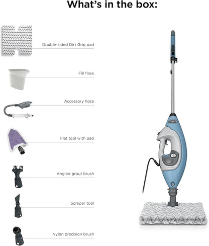 Shark Lift-Away 5-in-1 Steam Mop with Detachable Handheld Steam Cleaner, for Whole Home Cleaning including Sealed Hard Floors, Kitchens, Bathrooms, Upholstery, Cars, Grout & more, Blueberry, S3972BRN