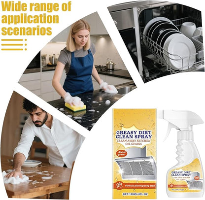 Multipurpose Foam Cleaner - Kitchen Oil Stain Remover | Strong Degreasing Foaming Spray, Heavy Duty Carpet Spot Cleaner for Oven Cabinets Appliances Bathroom Microwave Household Use