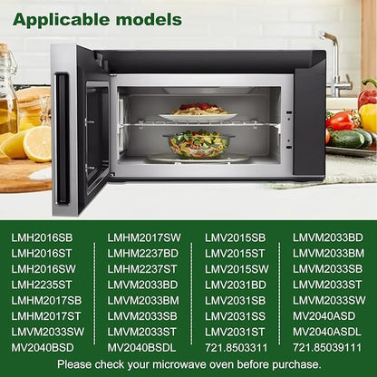 MDX61912701 Microwave Oven Top Vent Grille with 1 Pack 5230W1A003A Microwave Charcoal Filter Replacement for LG Microwaves Vent Kit AP5202555 2119394 AH3535252 EA3535252 LMV2031ST LMHM2237BD