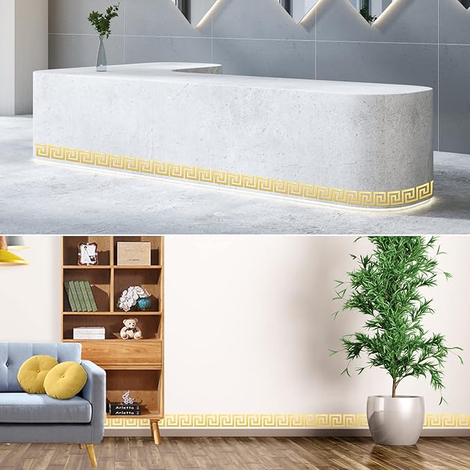 100Pcs Gold Wall Decals Peel and Stick - Metallic Gold Stickers for Bedroom Aesthetic, Removable Wall Art for Living Room, Kitchen Backsplash & Ceiling Decor, Waterproof Self-Adhesive Vinyl