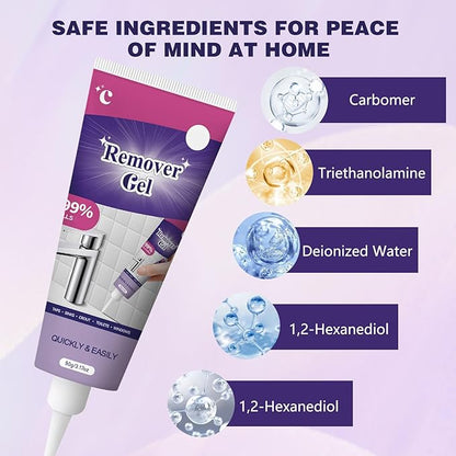 Cleaning Remover Gel,Powerful Household Cleaning Gel,Suitable for Bathroom and Kitchen Tile Gaps,Highly Effective In Penetration,Safe Formula That Does Not Damage The Surface (2PCS)