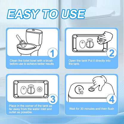 KIISIISO Toilet Bowl Cleaner Tablets 100 PACK, Automatic Bleach Toilet Tank Cleaners, Bathroom Long-Lasting Freshness, Slow-Releasing Powerful Deodorizing & Descaling