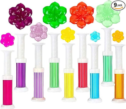 Toilet Gel Stamps, 126 Stamps 9 Kinds of Mix Scent Toilet Bowl Cleaner Gel, Long-Lasting Flowers Shaped Bathroom Freshener, Keeping Toilet Fresh Fragrant and Clean