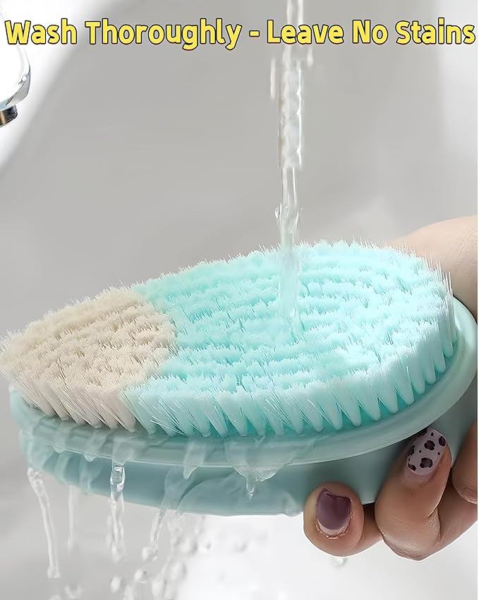 2 Pack Soft Bristle Cleaning Scrub Brush Laundry Brush Scrubber Brush for Clothes, Carpet and Fabric Stain Removal, Scrubbing Brush with Ergonomic Handle (Pink)
