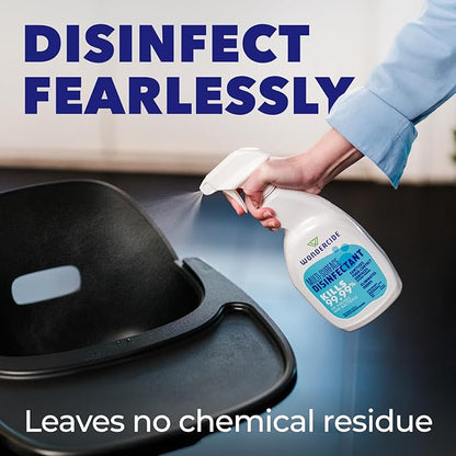 Wondercide - Multi-Surface Disinfectant Spray - Kills 99.99% Viruses & Bacteria - Fragrance Free Cleaner with Hypochlorous Acid for Home, Kitchen, Pet Areas - 32 fl oz