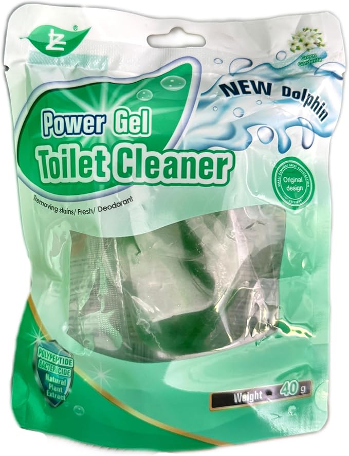 Hanging Dolphin Gel Toilet Bowl Cleaner Deodorizer Long-Lasting Fragrance Automatic Toilet Freshener for Odor Elimination & Stain Removal (Orange+Green+Pink+Blue 4 Pack)