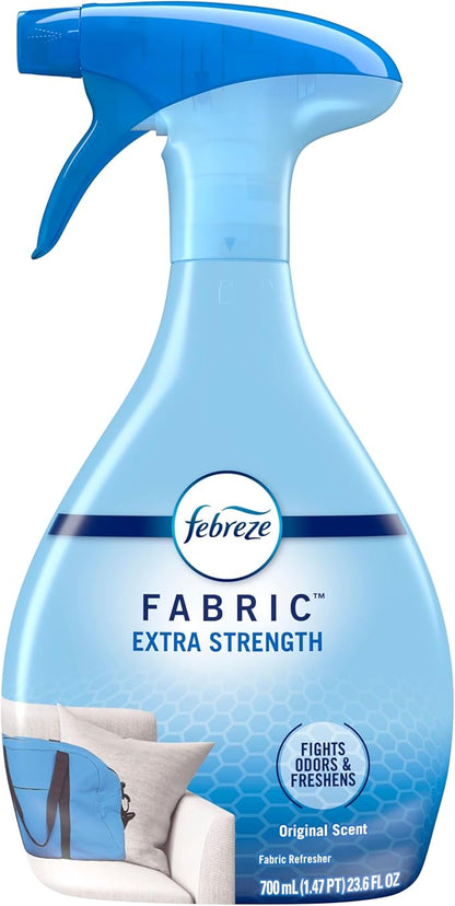 Febreze Fabric Spray Air Freshener, Odor-Fighting Fabric Refresher, Sneaker Balls Alternative, Couch Cleaner, Linen Spray, Multi-Use, Extra Strength Scent, 23.6 fl oz (Pack of 2)