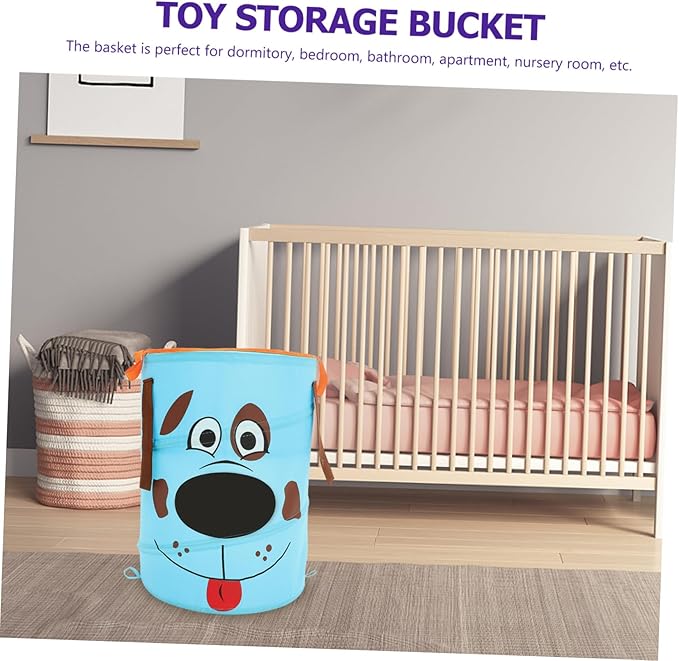 MAGICLULU 1pc Foldable Storage Basket for Pets Sky- Portable Organizer for Toys Laundry and Sundries Handles for Bedroom Nursery and Bathroom