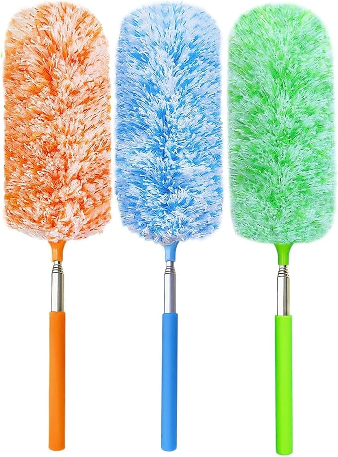 3 Pcs, [Microfiber] Hand [Duster] [Washable] Microfibre Cleaning Tool Extendable [Duster] s for Cleaning Office, Car, Computer, Air Condition