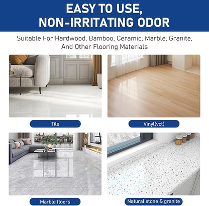 2Pcs Floor Restore Cleaner & Polish,High Solid Content Floor Polish For Shine Renewal & Protective Layer,Helps Conceal Small Scratches,Quick-Drying Protective Finish For Tile,Shine Wood-300ml