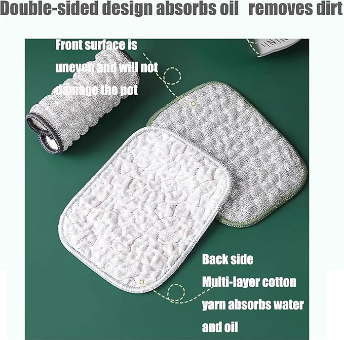 Multipurpose Wire Dishwashing Rags for Wet and Dry, Double Sided Wire Washing Cloth, Reusable Wire Miracle Cleaning Cloths, Non Scratch Wire Dishcloth for Home Kitchen,Sinks,Pots,Pans,Dishes (5PCS)