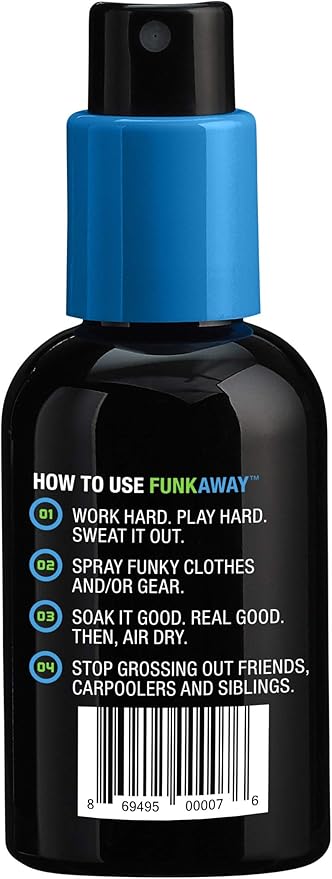 FunkAway Travel Size Shoe Deodorizer Spray (3.4 oz - 3 Pack) Odor Eliminator for Shoes, Gym Bags, Clothes and Gear, On-the-Go Odor Neutralizer that Attacks Funk at the Source