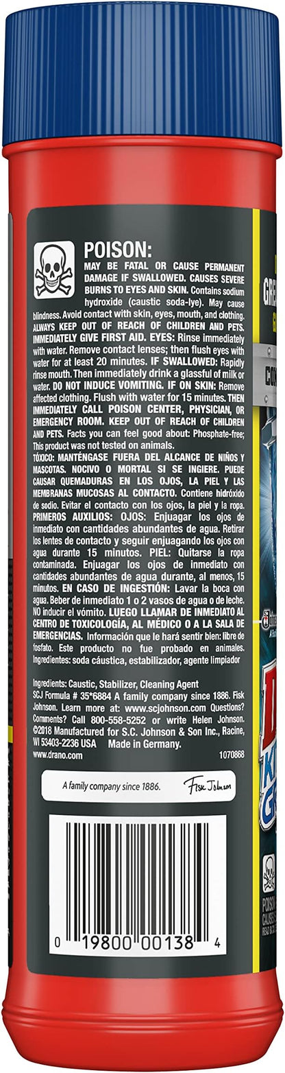 Drano Kitchen Granules Clog Remover, Commercial Line, 17.6 oz (Pack of 2)