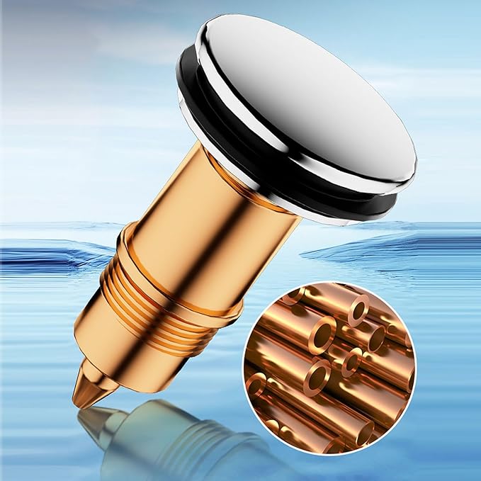 Push Button Sink Drain Stoppers With Odor Prevention And Hair Catcher Steel Bathroom Basin Filter For Not Clogging Not Odor Popup Drain Stoppers