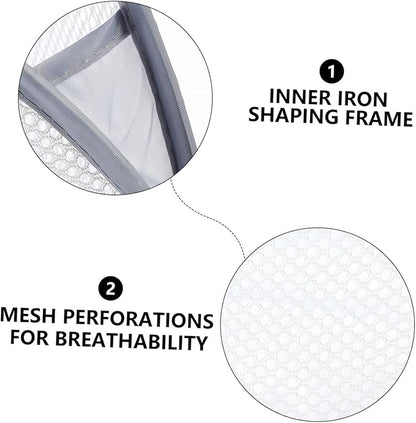 2pcs Folding Wall-Mounted Laundry Baskets Portable Storage Hanging Basket Collapsible Clothes Organizer for Home Space-Saving Sundries Storage