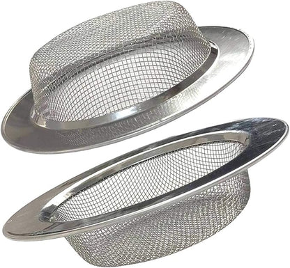 2 Pack 4.5" Kitchen Sink Drain Strainers, Stainless Steel Drain Cover with Anti Clogging Mesh, Thicken Edge
