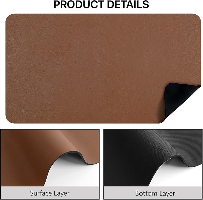 Dish Drying Mat for Kitchen Counter, Coffee Mat with Non-slip Rubber Backed, Hide Stain Absorbent for Kitchen Counter, Fit Under Coffee Maker, Dish Rack,12"x19",Brown