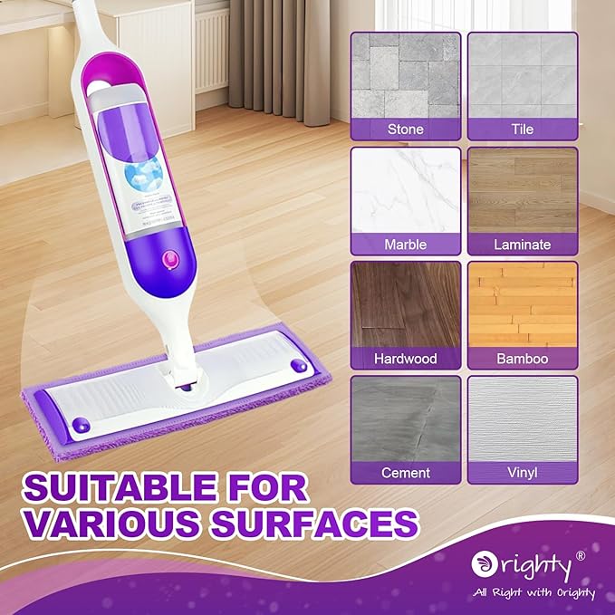 Orighty Reusable Mop Pads for Swiffer PowerMop, 20 Pack Power Mop Pads Refills for 13 ''-15 '' Spray Mop, Microfiber Mop Pads Refills for Multi-Surface Floor, Machine Washable