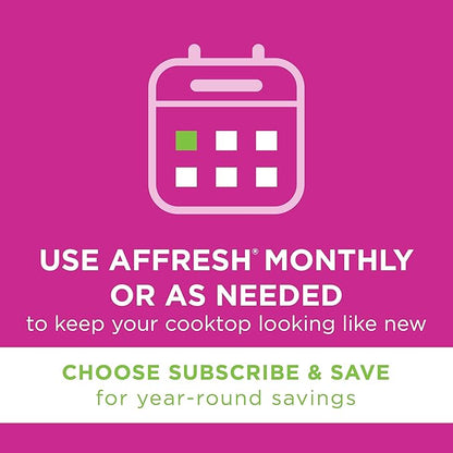 Affresh Cooktop Cleaning Kit, Safe for Glass & Ceramic Cooktops, Includes 5 oz cleaner, 5 pads, 1 scraper (Pack of 2)