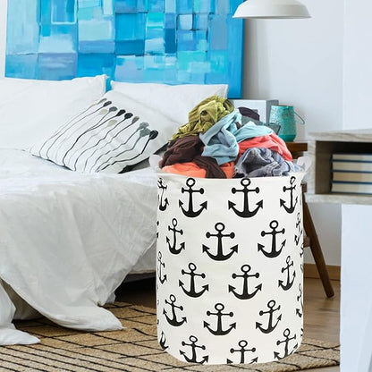 Collapsible Laundry Basket in Bedroom Waterproof Laundry Hamper in Bathroom Large Laundry Bag in College Dormitory Cloakroom Livingroom Nursery Organizer Toy Bin