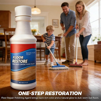 SakerPlus Floor Restore Cleaner, High-Solid Floor Polish for Shine Renewal & Protective Layer, Helps Reduce the Look of Small Scratches, Quick-Drying Clear Finish 5 fl oz (10-Pack)