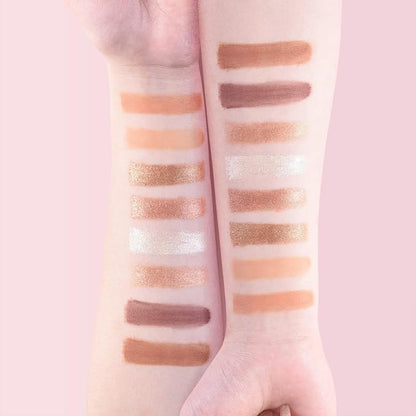Matte Nude Eyeshadow Palette, 8 Shades High Pigmented Organic Long Lasting Vegan Palette with Brush