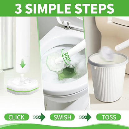 80 Count Toilet Wand Refills for Clorox, Disposable Toilet Brush for Clorox ToiletWand Cleaning System, Upgrade Toilet Bowl Cleaner Refill Pads for Closestool Cleaning,No Falling Apart,Rainforest Rush