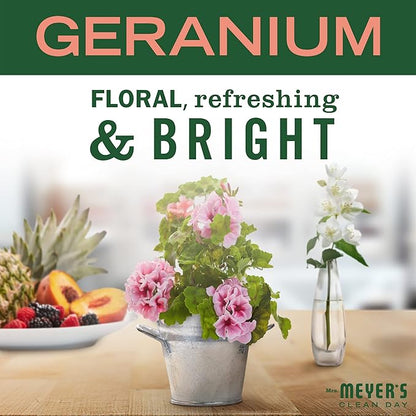 MRS. MEYER'S CLEAN DAY Kitchen Essentials Set, Includes: Hand Soap, Dish Soap, and All Purpose Cleaner, Geranium, 3 Count Pack