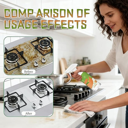 2PCS Natural Enzyme Formula To Household Appliances,Multi-Purpose Cleaner,Electrolyzed Ion Kitchen Cleaner Spray,For Hold,Oven,Stove,Range Hood