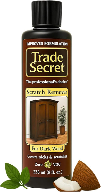 Trade Secret Scratch Concealer for Real Wood Furniture & Floors – Restores Dark Wood Scratch, Covers Nicks, Scuffs & Dogs, Cats Scratches, Marks, Minor Defects