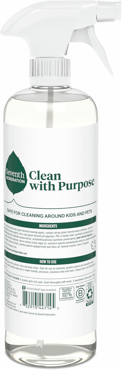Seventh Generation All Purpose Cleaner,Degreasing Formula,Fresh Morning Meadow Scent,23 oz,(Pack of 8)