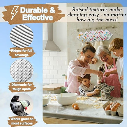 Swedish Dishcloths for Kitchen - Ecofriendly Reusable Paper Towels, Biodegradable Dish Cloths - Cellulose Sponge Dish Cloths for Washing Dishes - 8 Pack (Christian Messages)