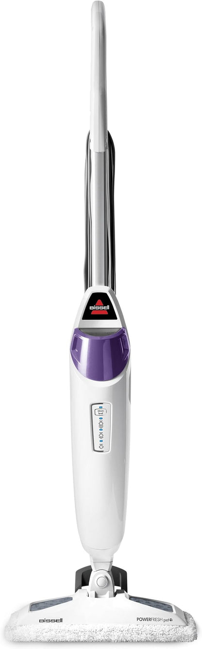 BISSELL PowerFresh Pet Steam Mop 19404 Hard Floor Steamer with Odor‑Eliminating Scent Discs, Easy Scrubber for Tough Messes, 2 Steam Levels, Sanitizes
