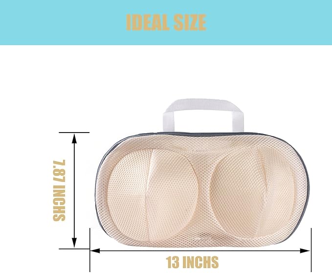 2Pcs Bra Mesh Laundry Bags for Delicates with Premium Zipper Bra Washing Bag for Laundry，Lingerie Bags for Washing Delicates underwear,integrated washing and care